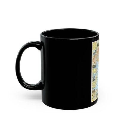 Italy - A Traveller's Map 1 (1970) (Map) Black Coffee Mug-Go Mug Yourself