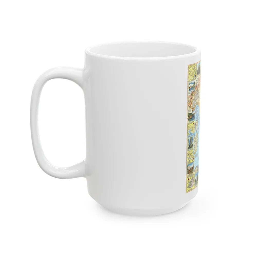 Italy - A Traveller's Map 1 (1970) (Map) White Coffee Mug-Go Mug Yourself