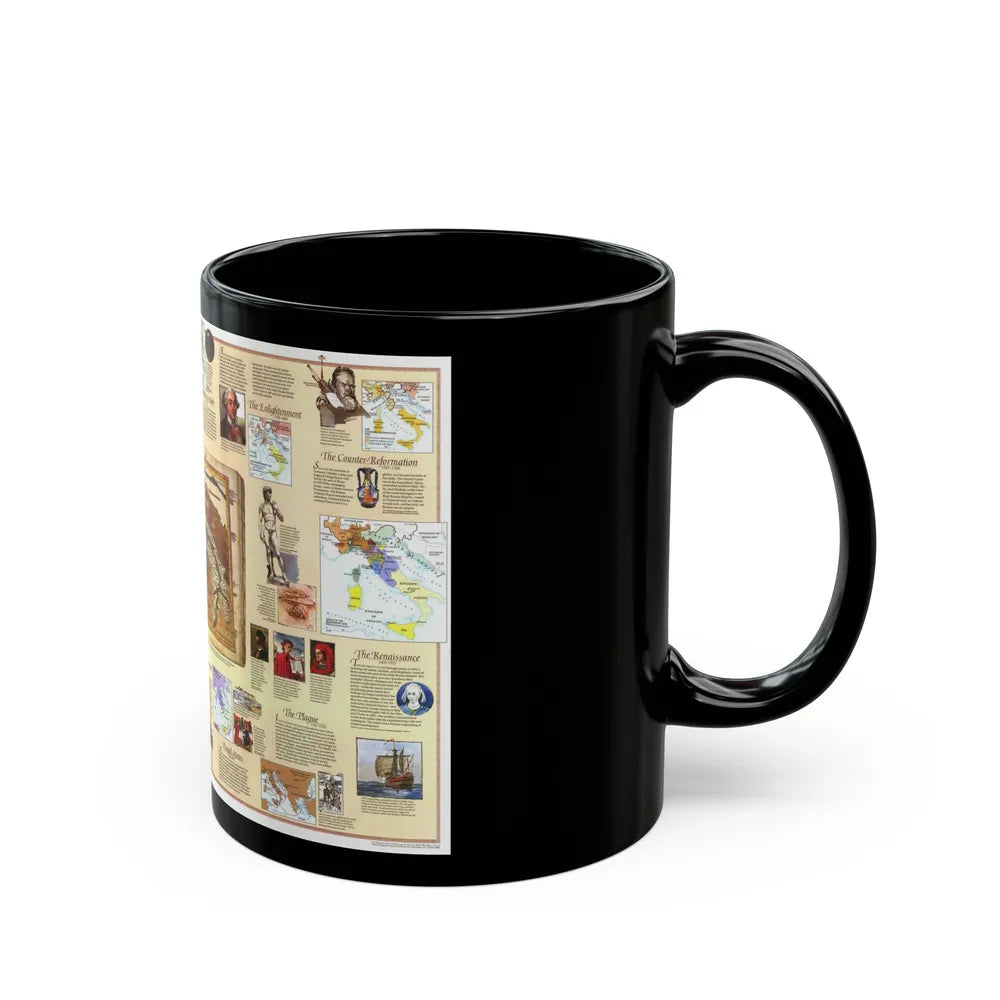 Italy - Historical (1995) (Map) Black Coffee Mug-Go Mug Yourself