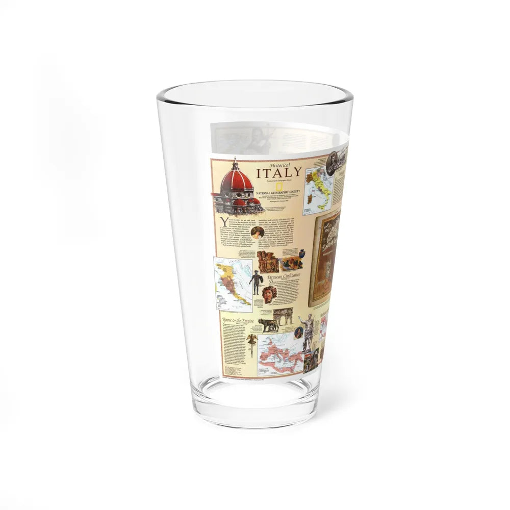 Italy - Historical (1995) (Map) Pint Glass 16oz-Go Mug Yourself