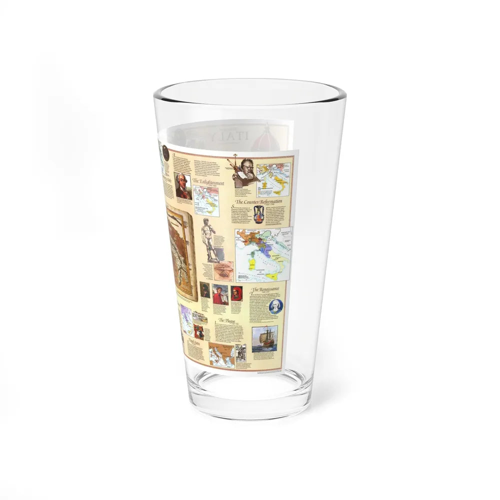 Italy - Historical (1995) (Map) Pint Glass 16oz-Go Mug Yourself