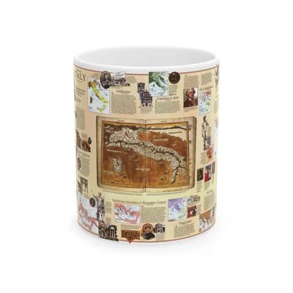 Italy - Historical (1995) (Map) White Coffee Mug-11oz-Go Mug Yourself