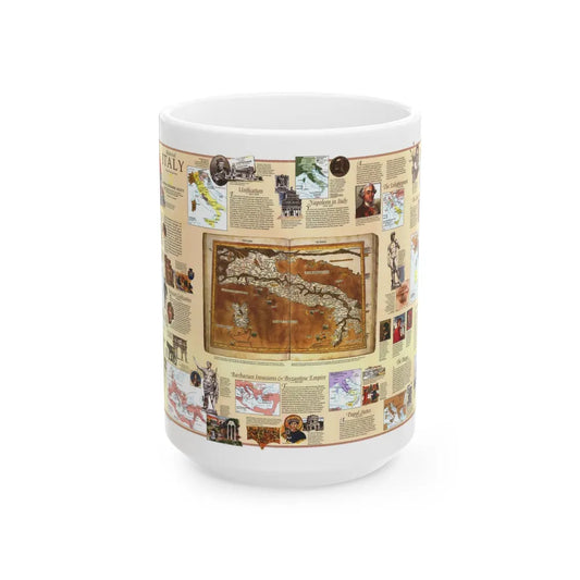 Italy - Historical (1995) (Map) White Coffee Mug-15oz-Go Mug Yourself