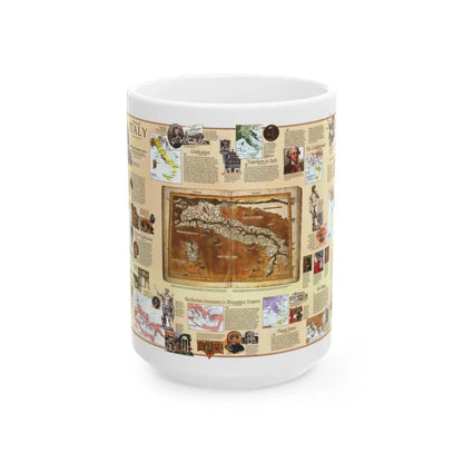 Italy - Historical (1995) (Map) White Coffee Mug 15oz - Go Mug Yourself