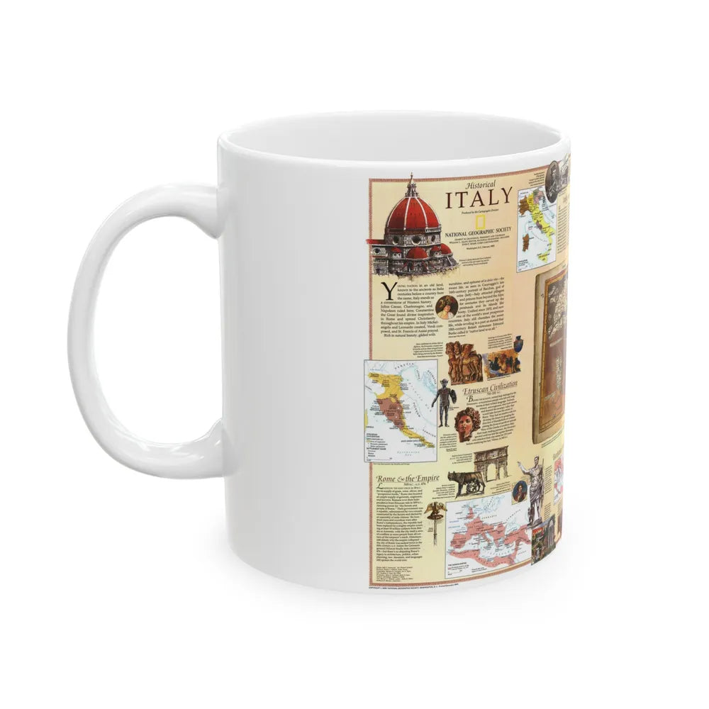 Italy - Historical (1995) (Map) White Coffee Mug-Go Mug Yourself