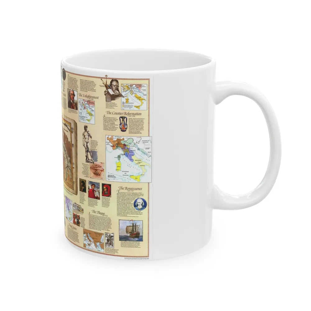 Italy - Historical (1995) (Map) White Coffee Mug-Go Mug Yourself