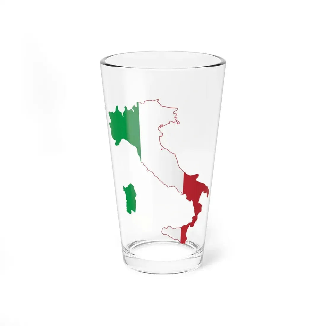 Italy looking like the flag (Italy) Pint Glass 16oz 16oz - Go Mug Yourself