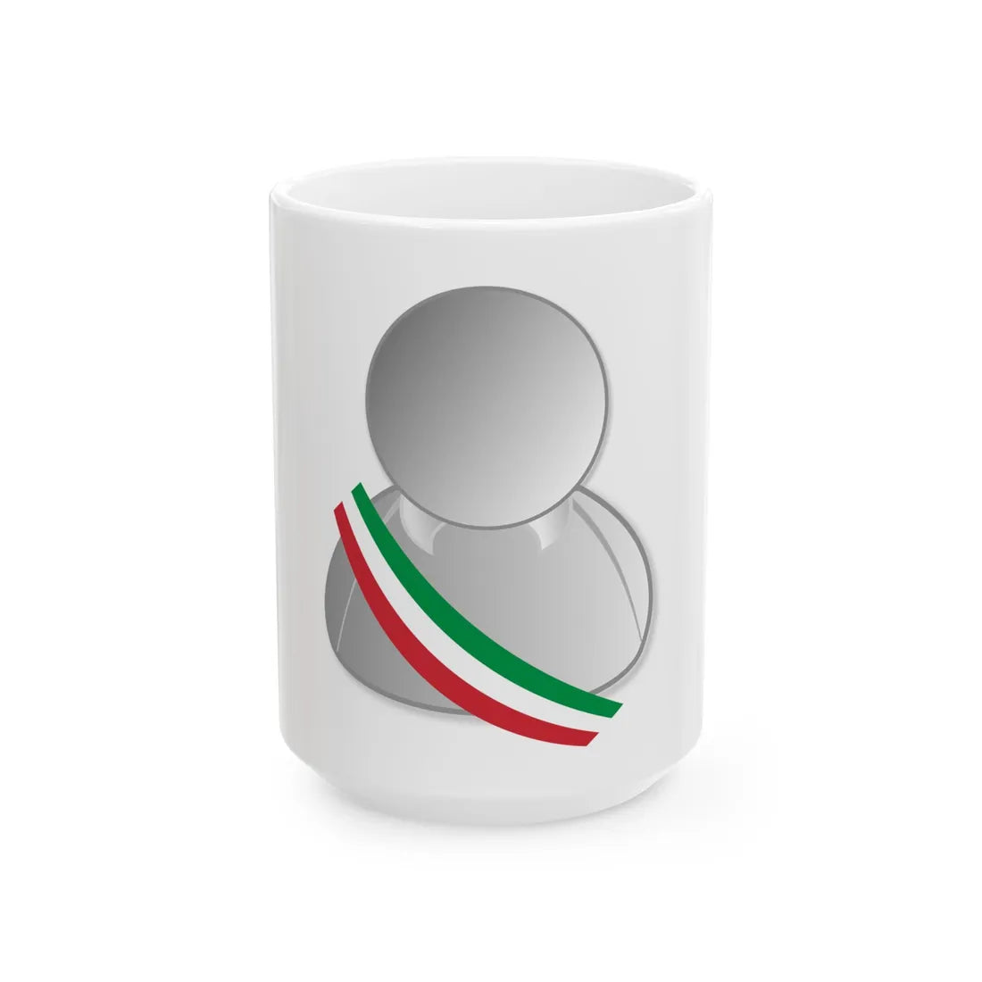 Italy politic personality icon (Italy) White Coffee Mug 15oz - Go Mug Yourself