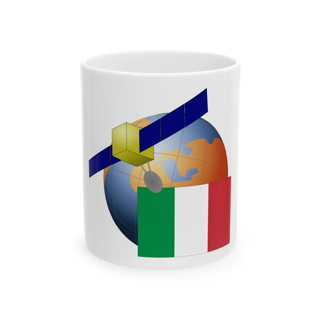 Italy-Satellite (Italy) White Coffee Mug 11oz - Go Mug Yourself