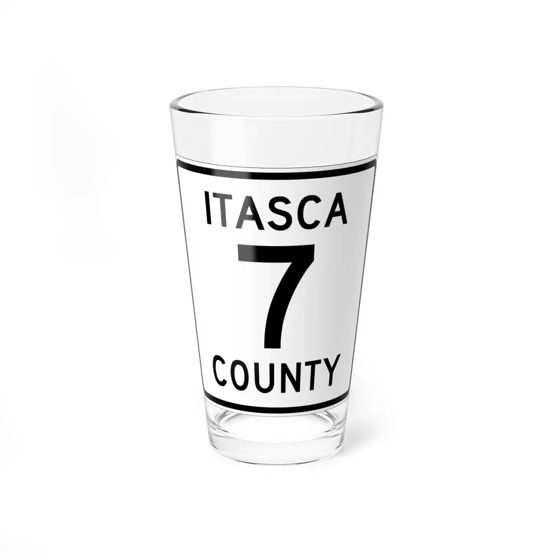 Itasca County Route 7 (Minnesota) (Road Sign) Pint Glass 16oz 16oz - Go Mug Yourself
