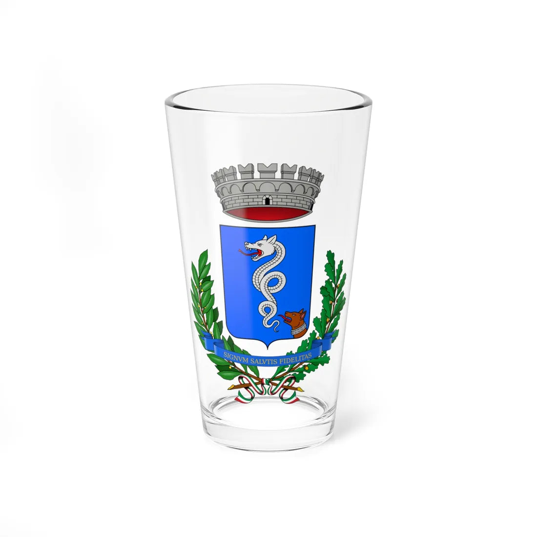 Itri-Stemma (Italy) (Coat of Arms) Pint Glass 16oz 16oz - Go Mug Yourself