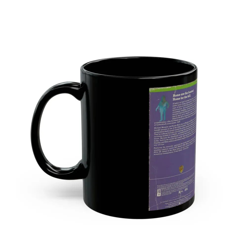 ITS ALIVE 2 ISLAND OF THE ALIVE (VHS COVER) - Black Coffee Mug - Go Mug Yourself