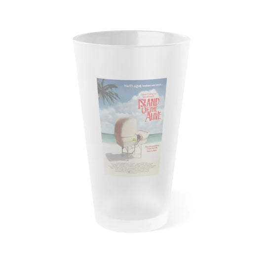 IT'S ALIVE III ISLAND OF THE ALIVE 1987 Movie Poster - Frosted Pint Glass 16oz-16oz-Frosted-Go Mug Yourself