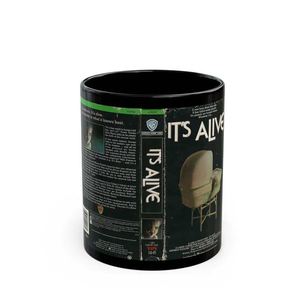 ITS ALIVE (VHS COVER) - Black Coffee Mug-11oz-Go Mug Yourself