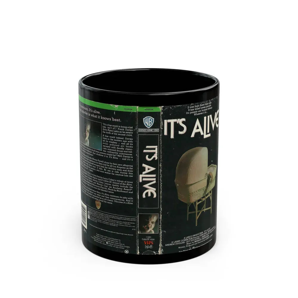 ITS ALIVE (VHS COVER) - Black Coffee Mug 11oz - Go Mug Yourself