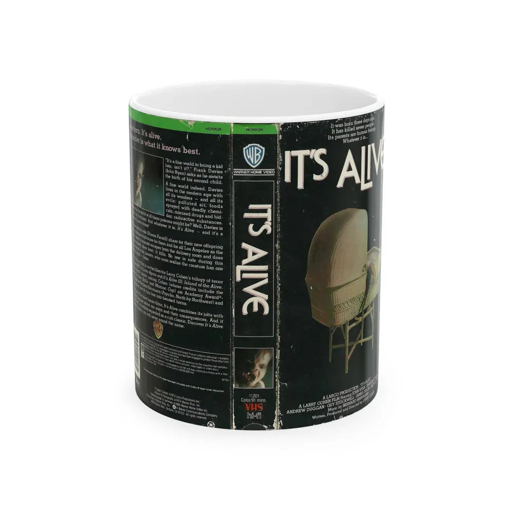 ITS ALIVE (VHS COVER) - White Coffee Mug 11oz - Go Mug Yourself