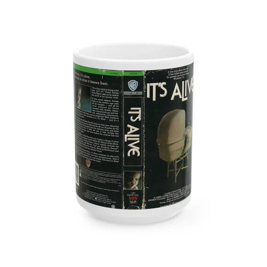 ITS ALIVE (VHS COVER) - White Coffee Mug 15oz - Go Mug Yourself