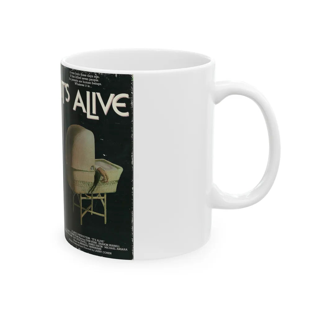 ITS ALIVE (VHS COVER) - White Coffee Mug-Go Mug Yourself