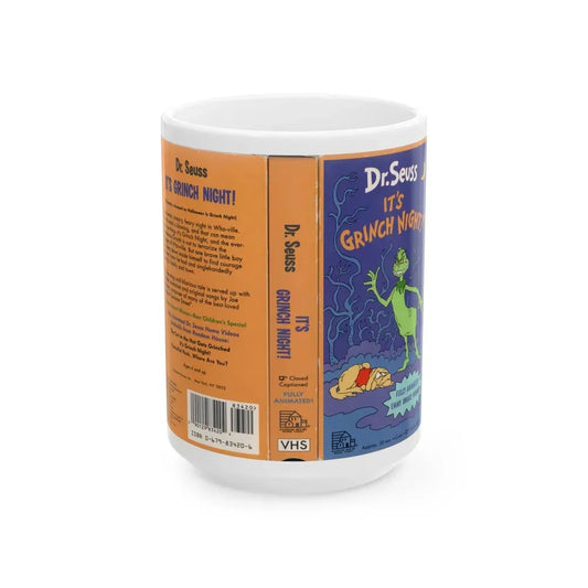 ITS GRINCH NIGHT (VHS COVER) - White Coffee Mug 15oz - Go Mug Yourself