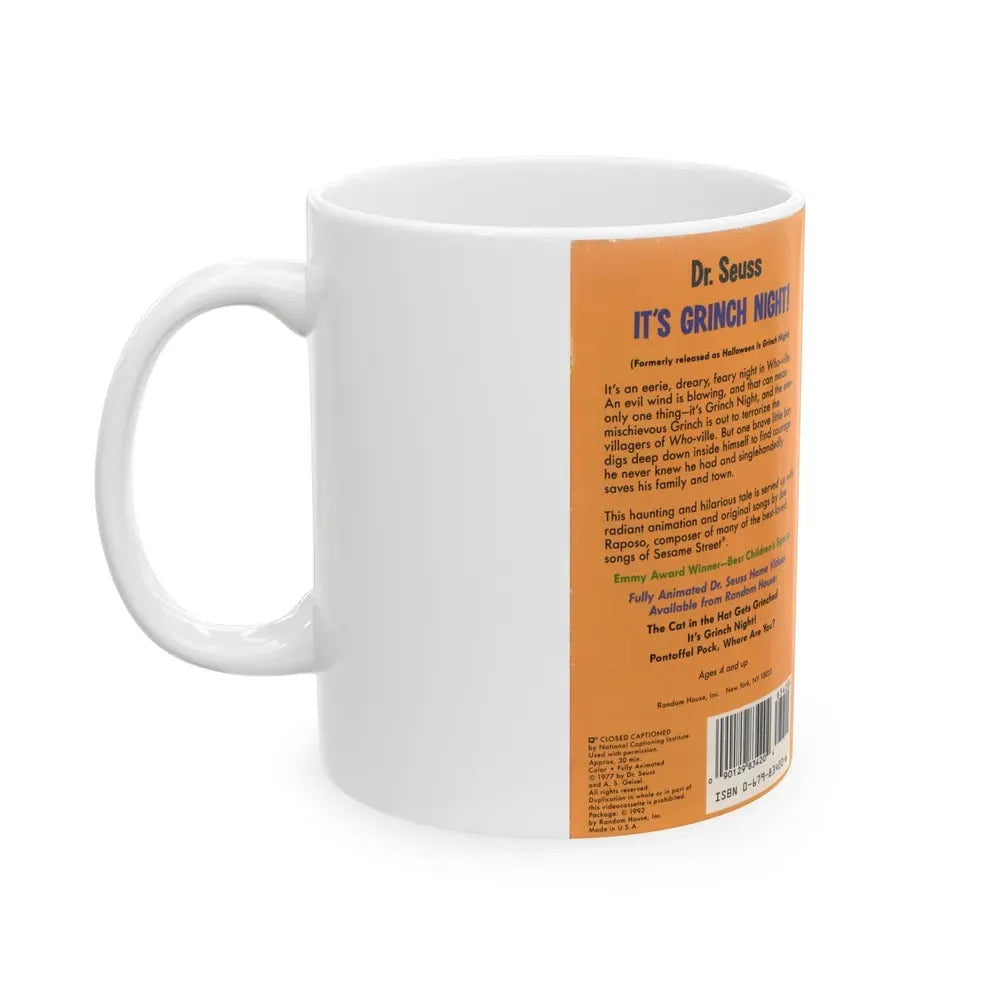 ITS GRINCH NIGHT (VHS COVER) - White Coffee Mug - Go Mug Yourself