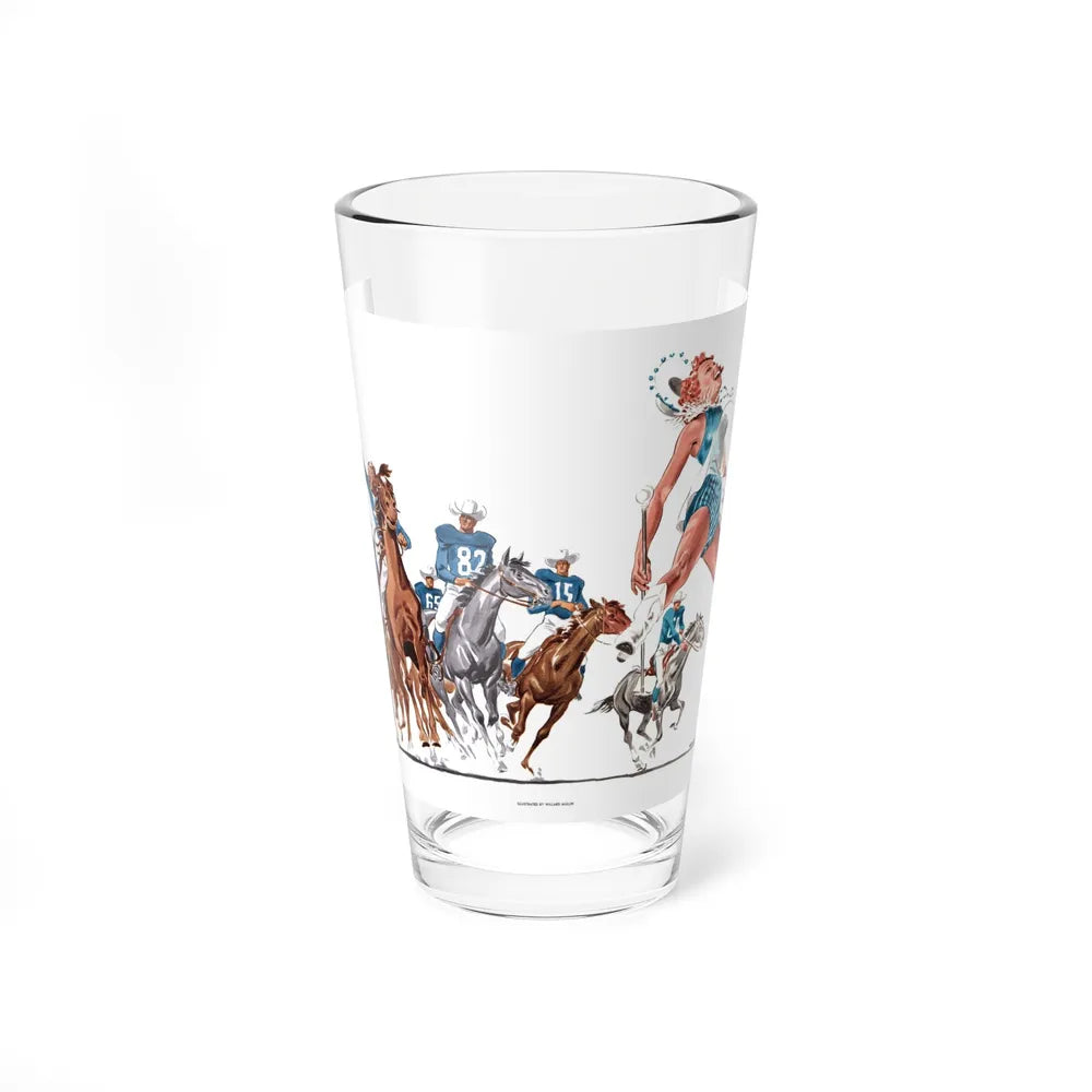 It's Hard-Ridin', Two Gun Football, Pardner, Collier's, September 13, 1952 - Pint Glass 16oz-16oz-Go Mug Yourself