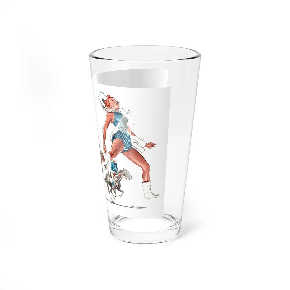 It's Hard-Ridin', Two Gun Football, Pardner, Collier's, September 13, 1952 - Pint Glass 16oz-Go Mug Yourself