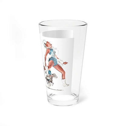 It's Hard-Ridin', Two Gun Football, Pardner, Collier's, September 13, 1952 - Pint Glass 16oz-Go Mug Yourself