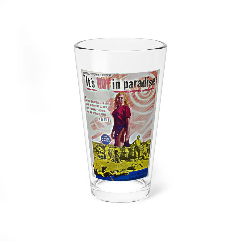 IT'S HOT IN PARADISE (HORRORS OF SPIDER ISLAND) 1960 Movie Poster - Pint Glass 16oz-16oz-Go Mug Yourself