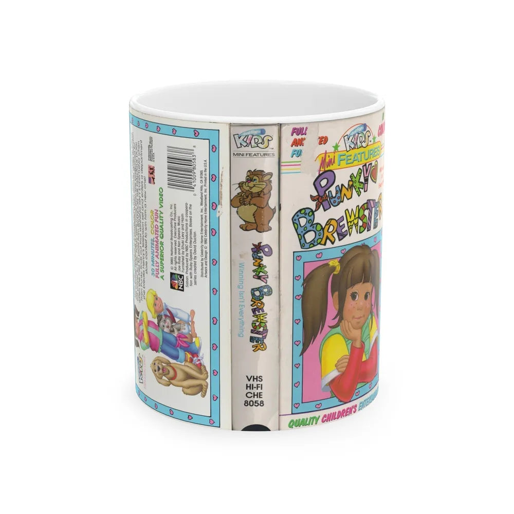 Its Punky Brewster Cartoon Winning Isnt Everything (VHS COVER) - White Coffee Mug-11oz-Go Mug Yourself