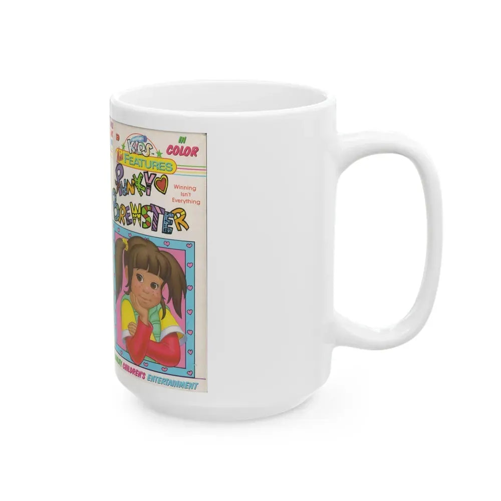Its Punky Brewster Cartoon Winning Isnt Everything (VHS COVER) - White Coffee Mug - Go Mug Yourself