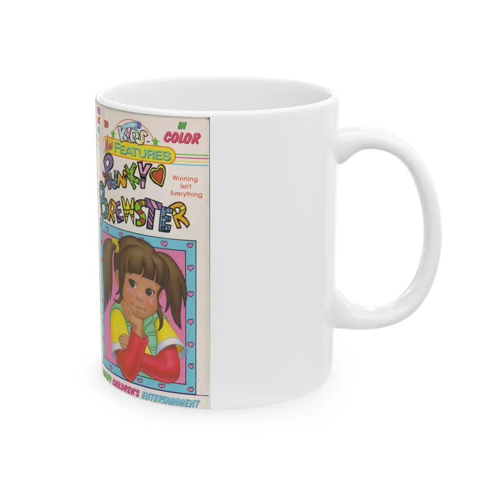 Its Punky Brewster Cartoon Winning Isnt Everything (VHS COVER) - White Coffee Mug-Go Mug Yourself