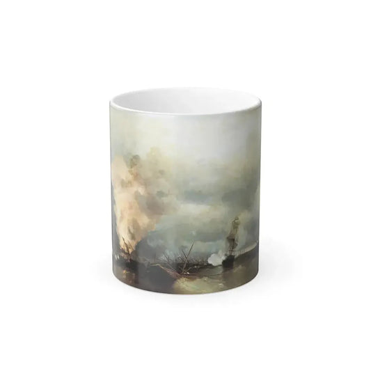 Ivan Aivazovsky (1817-1900) Battle of Vyborg Bay, June 25, 1790 - 1846 - Color Changing Mug 11oz 11oz - Go Mug Yourself