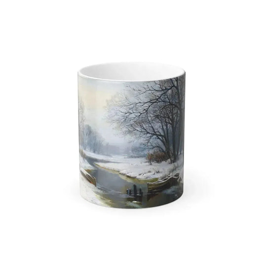 Ivan Avgustovich Veltz (1866-1926) Winter Landscape - Oil on Canvas 1911 - Color Changing Mug 11oz 11oz - Go Mug Yourself
