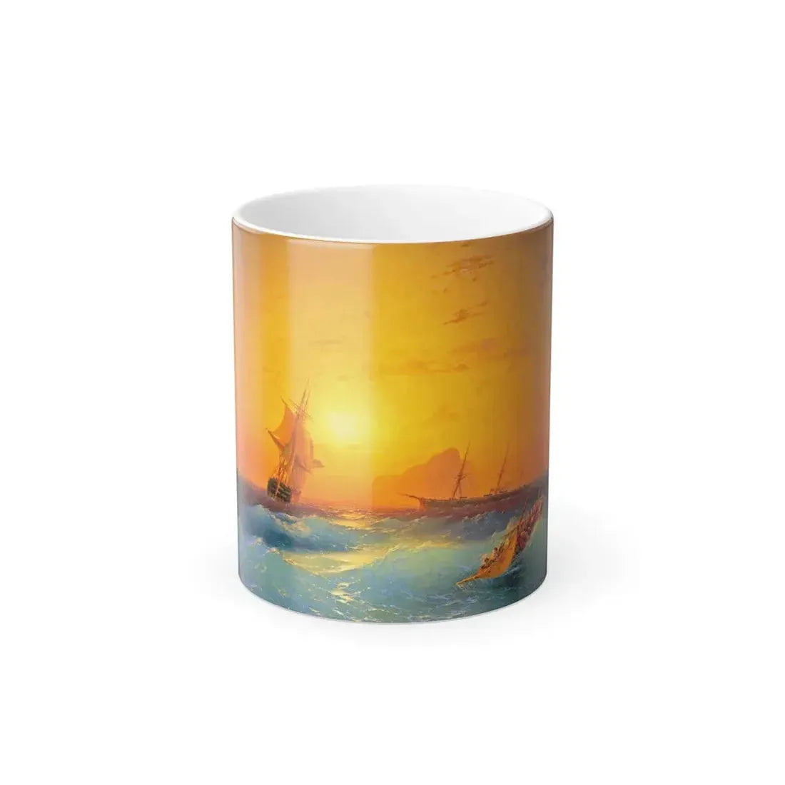 Ivan Constantinovich Aivazovsky (1817-1900) American Shipping off Gibraltar - Color Changing Mug 11oz 11oz - Go Mug Yourself