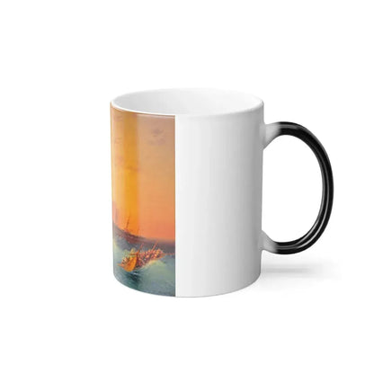Ivan Constantinovich Aivazovsky (1817-1900) American Shipping off Gibraltar - Color Changing Mug 11oz - Go Mug Yourself