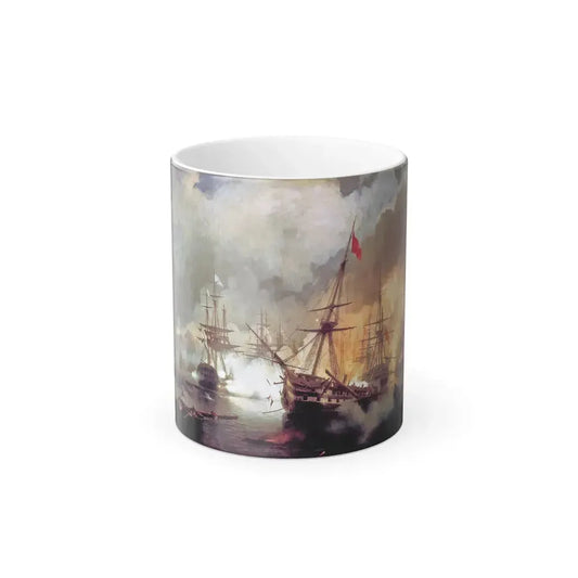 Ivan Constantinovich Aivazovsky (1817-1900) Battle of Navarino - Color Changing Mug 11oz 11oz - Go Mug Yourself