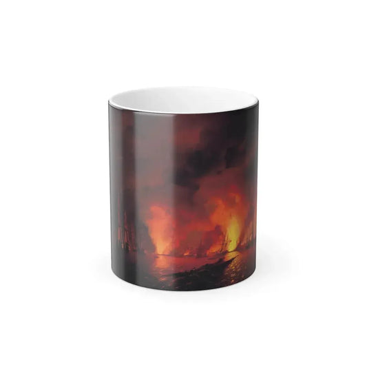 Ivan Constantinovich Aivazovsky (1817-1900) Battle of Sinop - Color Changing Mug 11oz 11oz - Go Mug Yourself