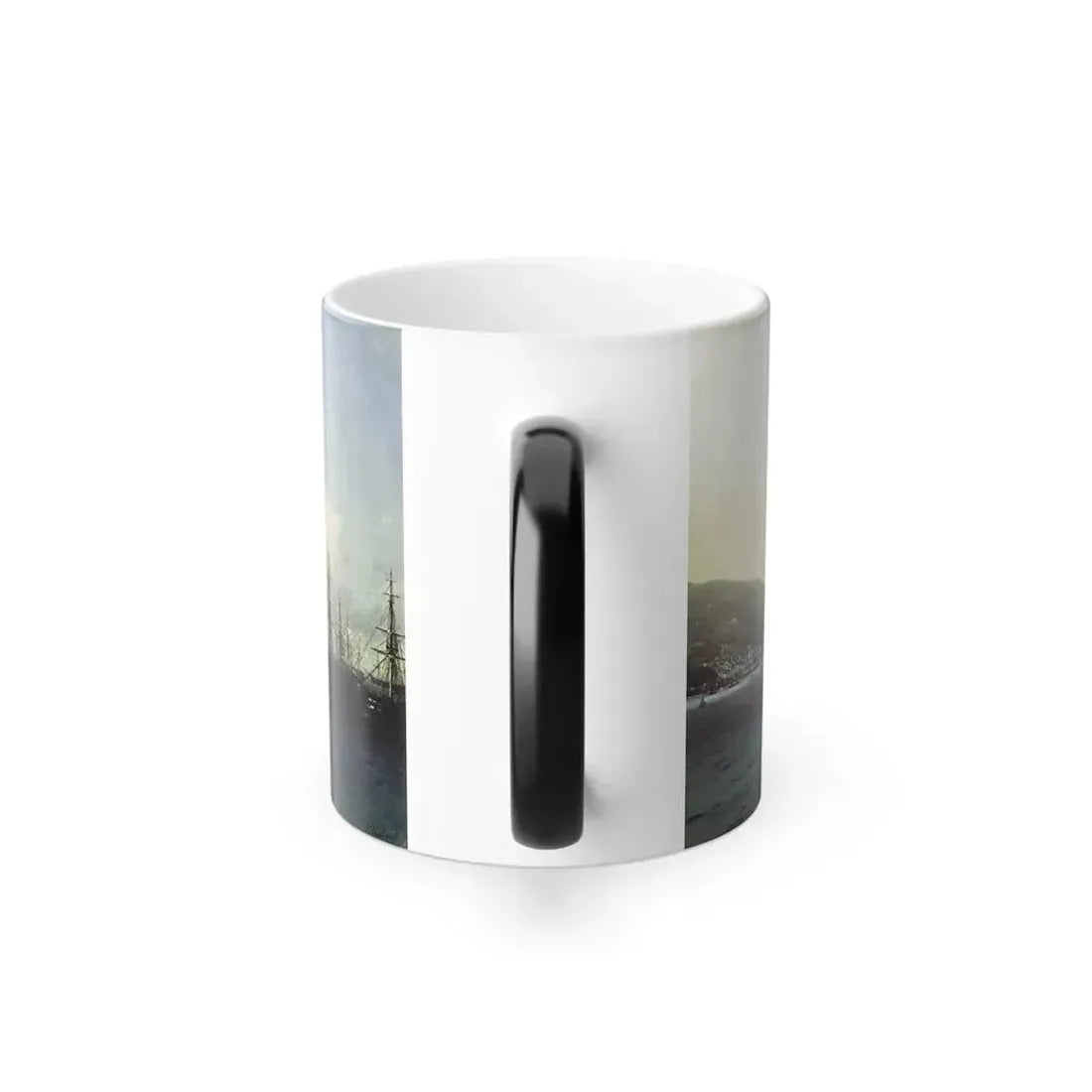 Ivan Constantinovich Aivazovsky (1817-1900) Black Sea Fleet in the Bay of Theodosia, just before the Cri-0 - Color Changing Mug 11oz - Go Mug Yourself