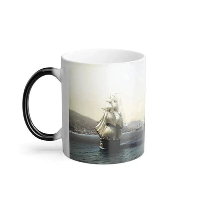 Ivan Constantinovich Aivazovsky (1817-1900) Black Sea Fleet in the Bay of Theodosia, just before the Cri-0 - Color Changing Mug 11oz - Go Mug Yourself