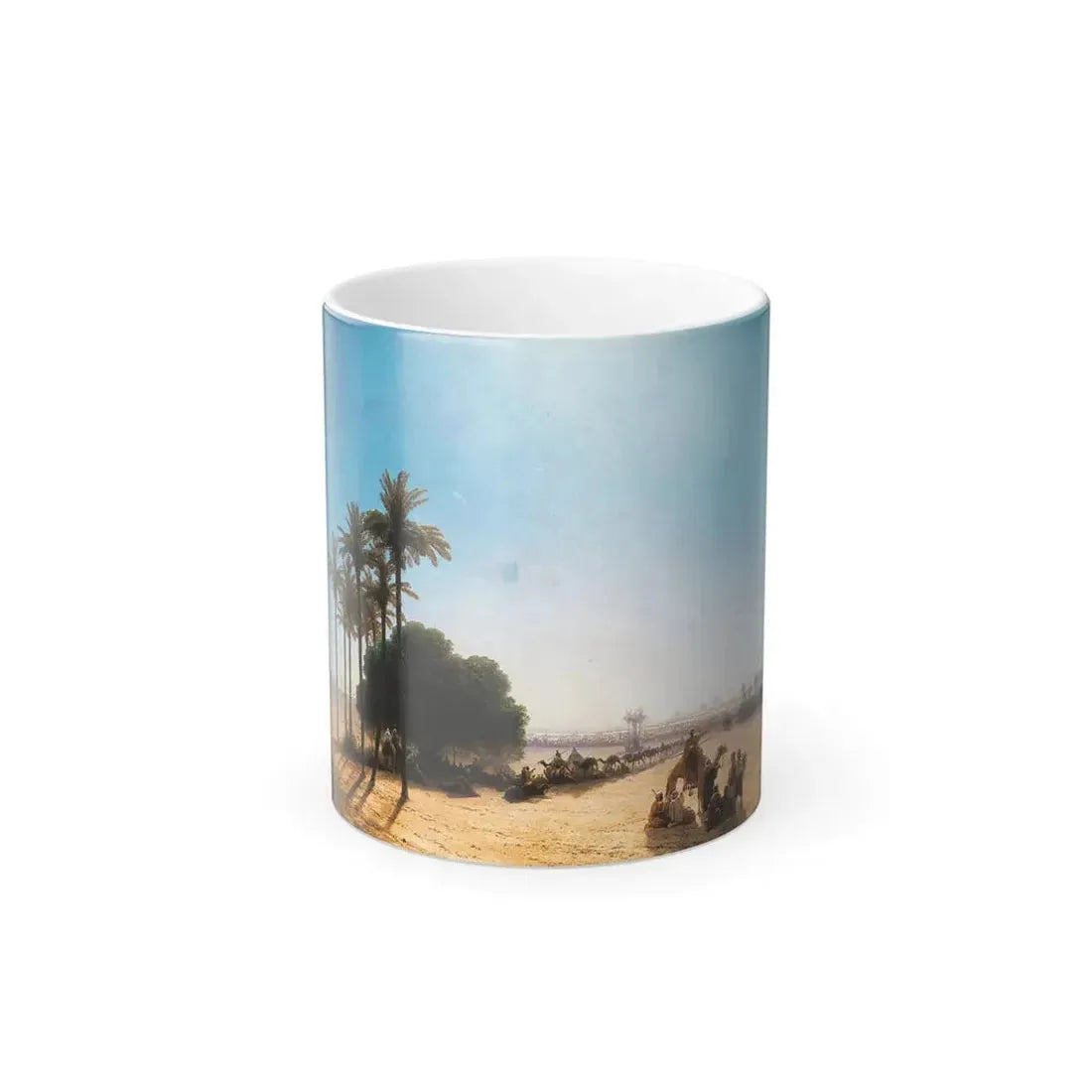 Ivan Constantinovich Aivazovsky (1817-1900) Caravan Oasis, Egypt - Color Changing Mug 11oz 11oz - Go Mug Yourself