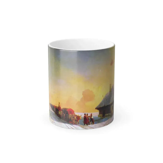 Ivan Constantinovich Aivazovsky (1817-1900) Chumaks in Little Russia - Color Changing Mug 11oz 11oz - Go Mug Yourself