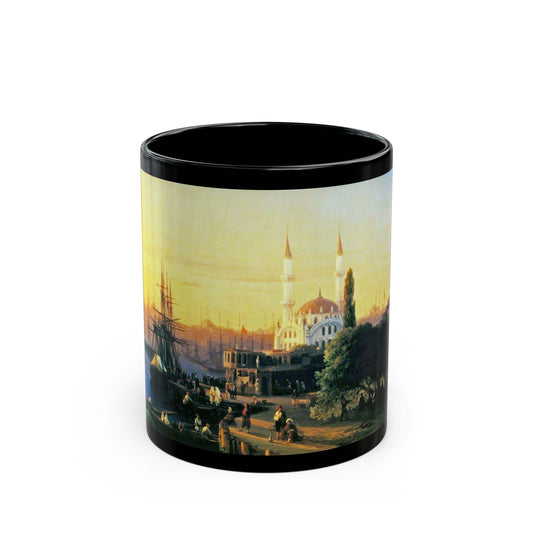Ivan Constantinovich Aivazovsky (1817-1900) Constantinople (detail) - Black Coffee Mug-11oz-Go Mug Yourself