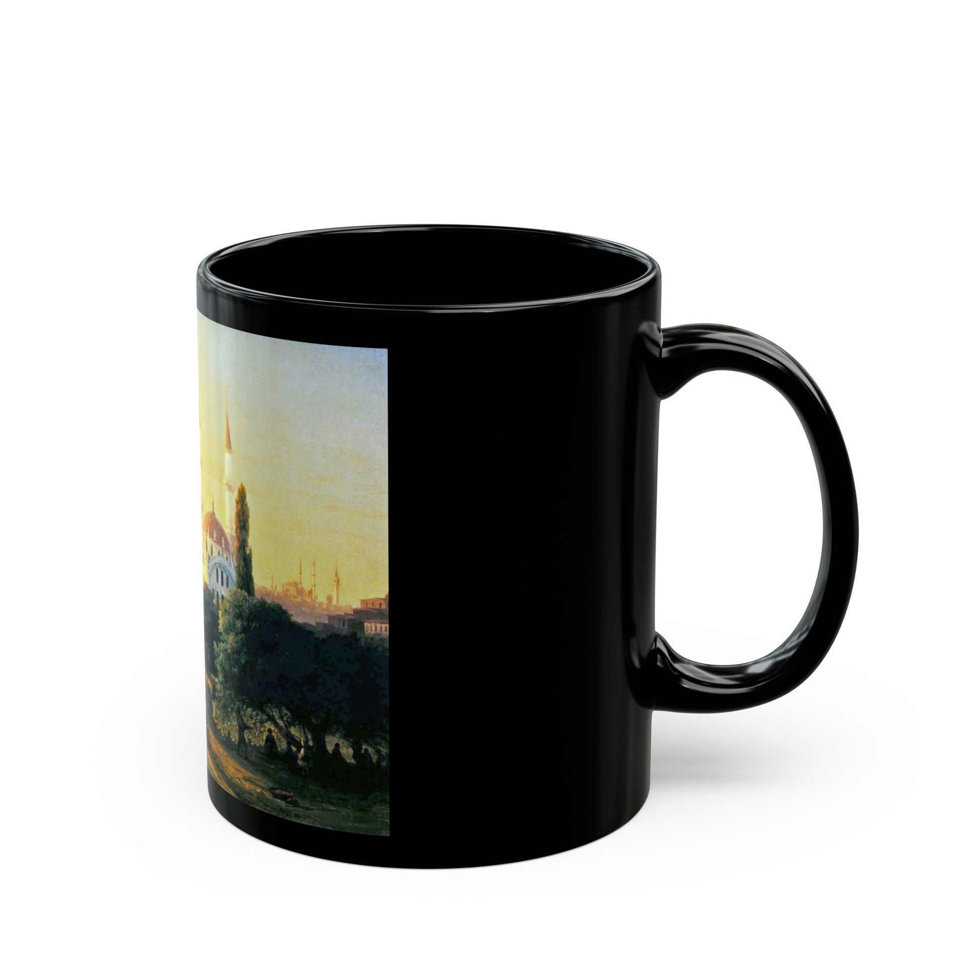 Ivan Constantinovich Aivazovsky (1817-1900) Constantinople (detail) - Black Coffee Mug-Go Mug Yourself