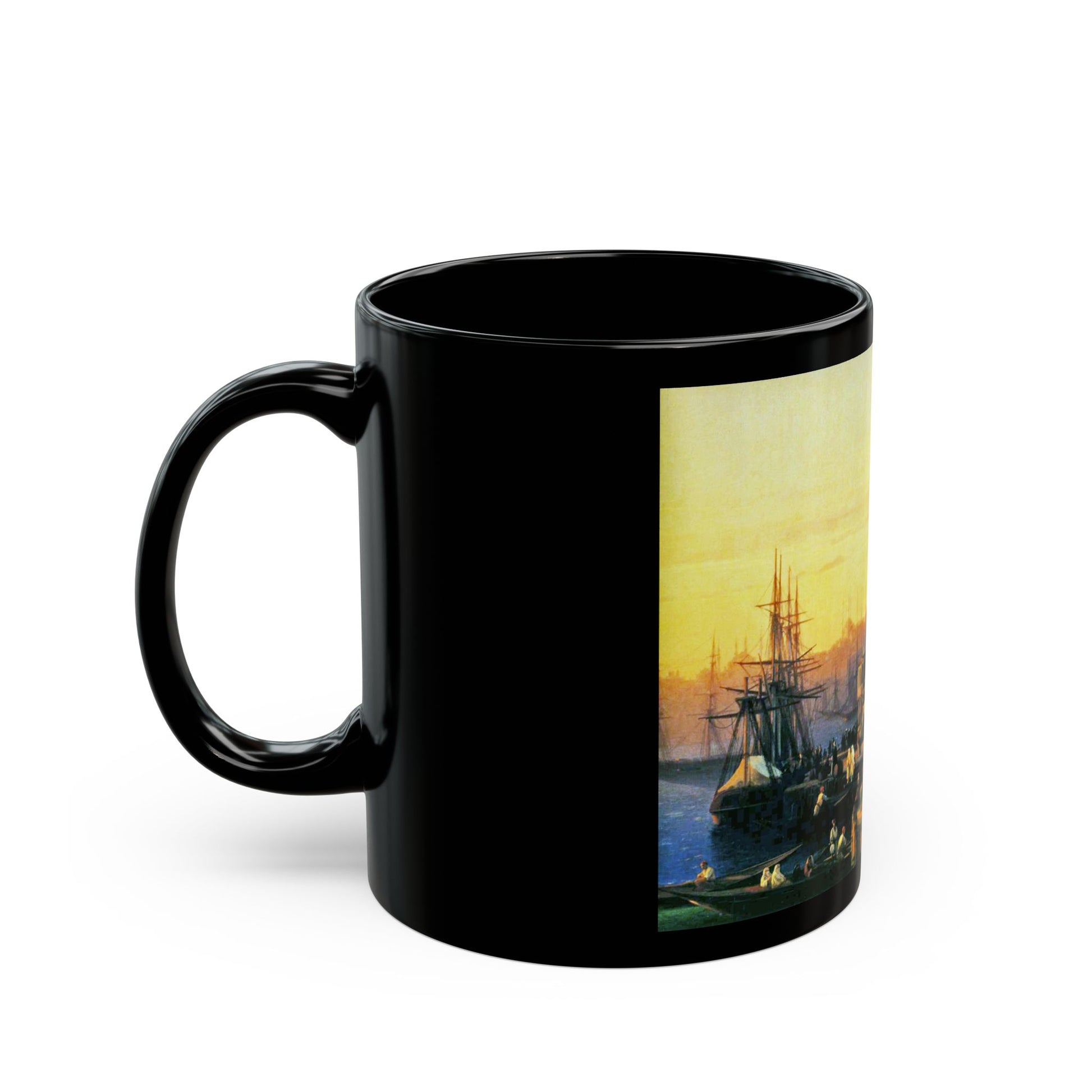 Ivan Constantinovich Aivazovsky (1817-1900) Constantinople (detail) - Black Coffee Mug-Go Mug Yourself