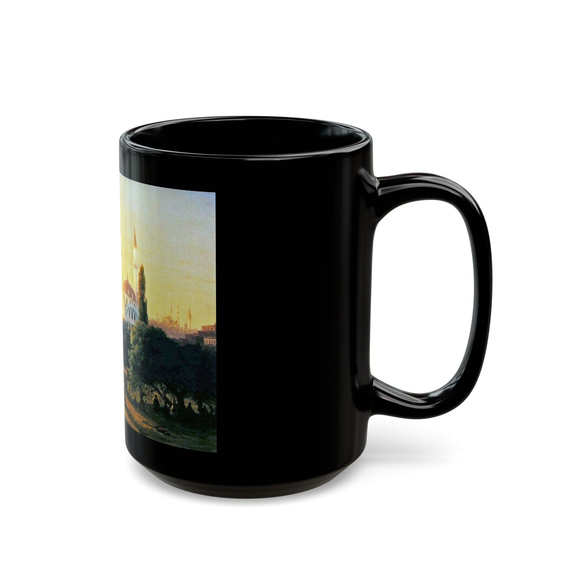 Ivan Constantinovich Aivazovsky (1817-1900) Constantinople (detail) - Black Coffee Mug-Go Mug Yourself