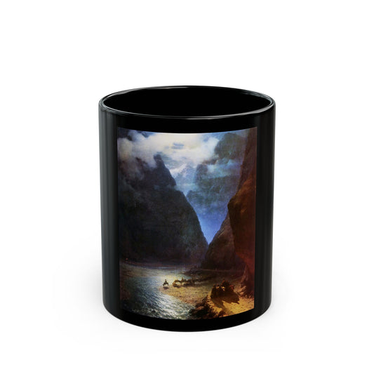 Ivan Constantinovich Aivazovsky (1817-1900) Darial Gorge - Black Coffee Mug-11oz-Go Mug Yourself