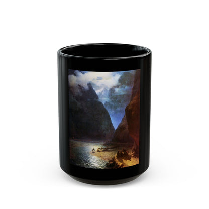 Ivan Constantinovich Aivazovsky (1817-1900) Darial Gorge - Black Coffee Mug-15oz-Go Mug Yourself