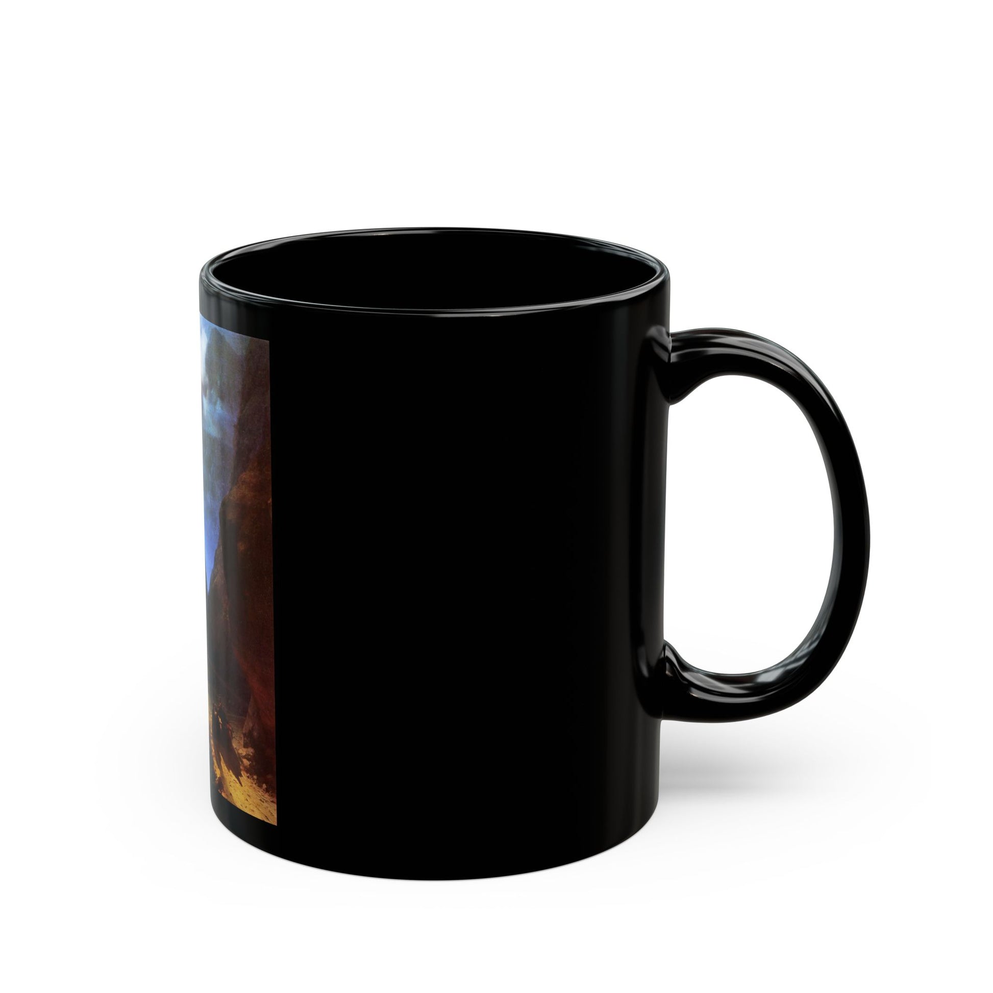 Ivan Constantinovich Aivazovsky (1817-1900) Darial Gorge - Black Coffee Mug-Go Mug Yourself