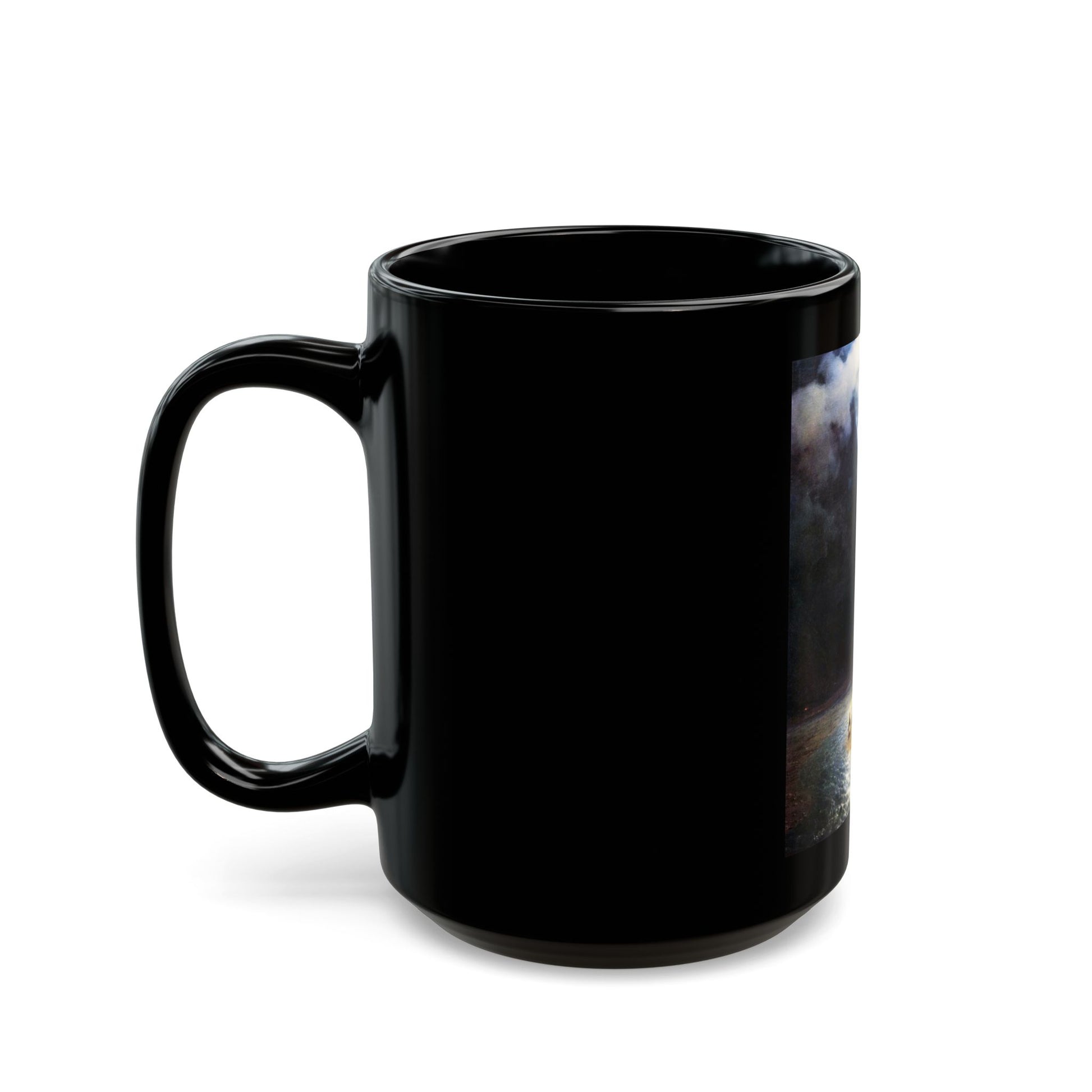 Ivan Constantinovich Aivazovsky (1817-1900) Darial Gorge - Black Coffee Mug-Go Mug Yourself