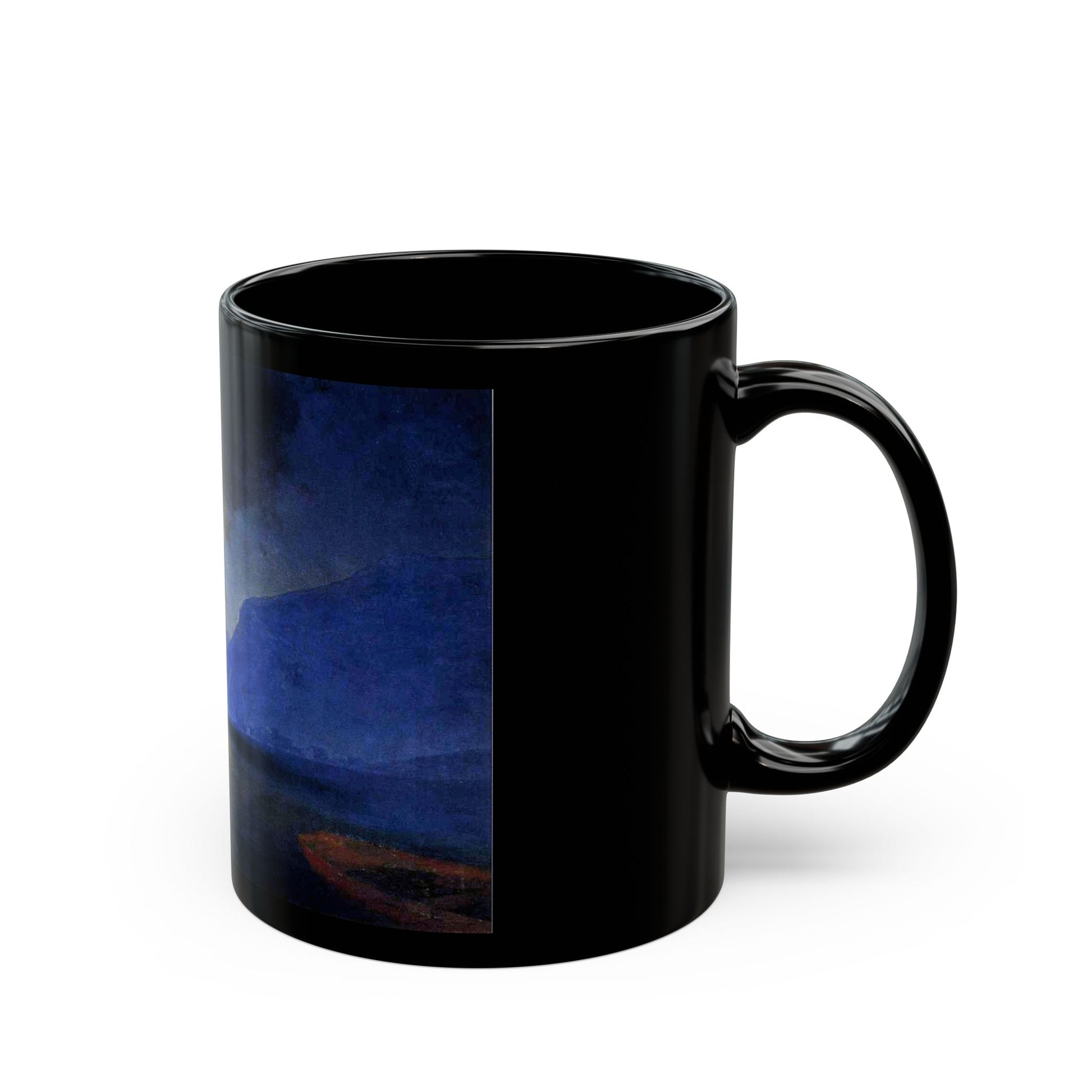 Ivan Constantinovich Aivazovsky (1817-1900) Exploding Ship - Black Coffee Mug-Go Mug Yourself